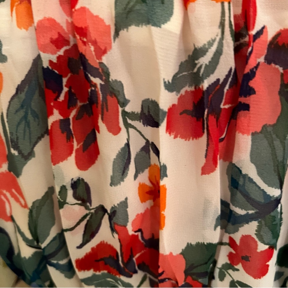 Fig & Flower Floral Block Print Vero Off the Shoulder Smocked Waist Maxi Dress - Picture 14 of 15